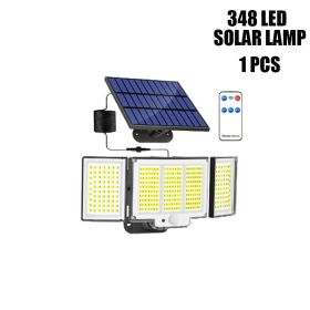 Waterproof Solar Outdoor Light Street Light 348LED 3 Side Adjustable Strap Remote Control (Option: 1pack)